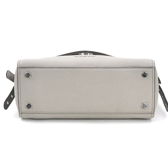 Auth Michael Kors Handbag Shoulder Bag Gray Leather/Silvertone - h30930a - Picture 4 of 15